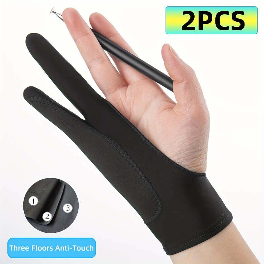 3 Pcs Two-Finger Artist Glove for Drawing Tablet (Good for Right Hand or  Left Hand)