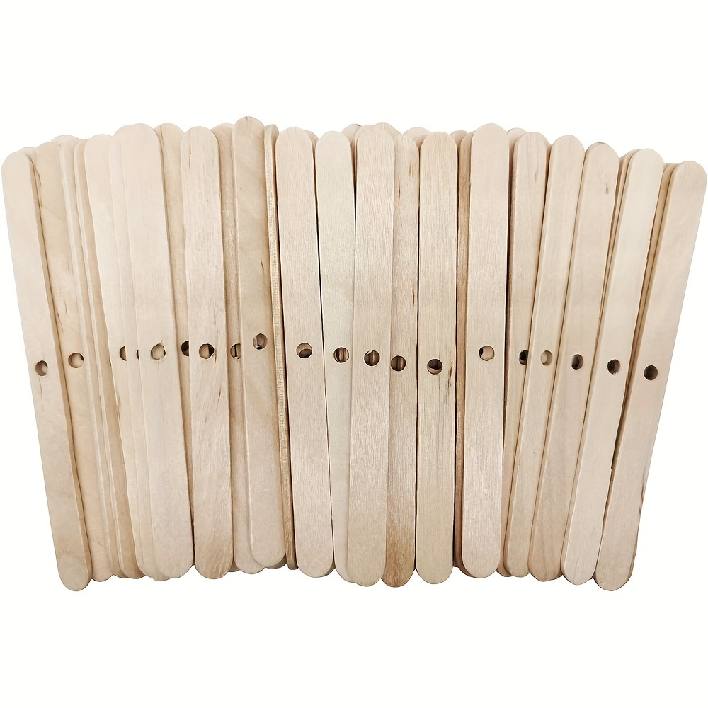30pcs Wood Natural Candle Wicks With Clip Base Wooden Candles