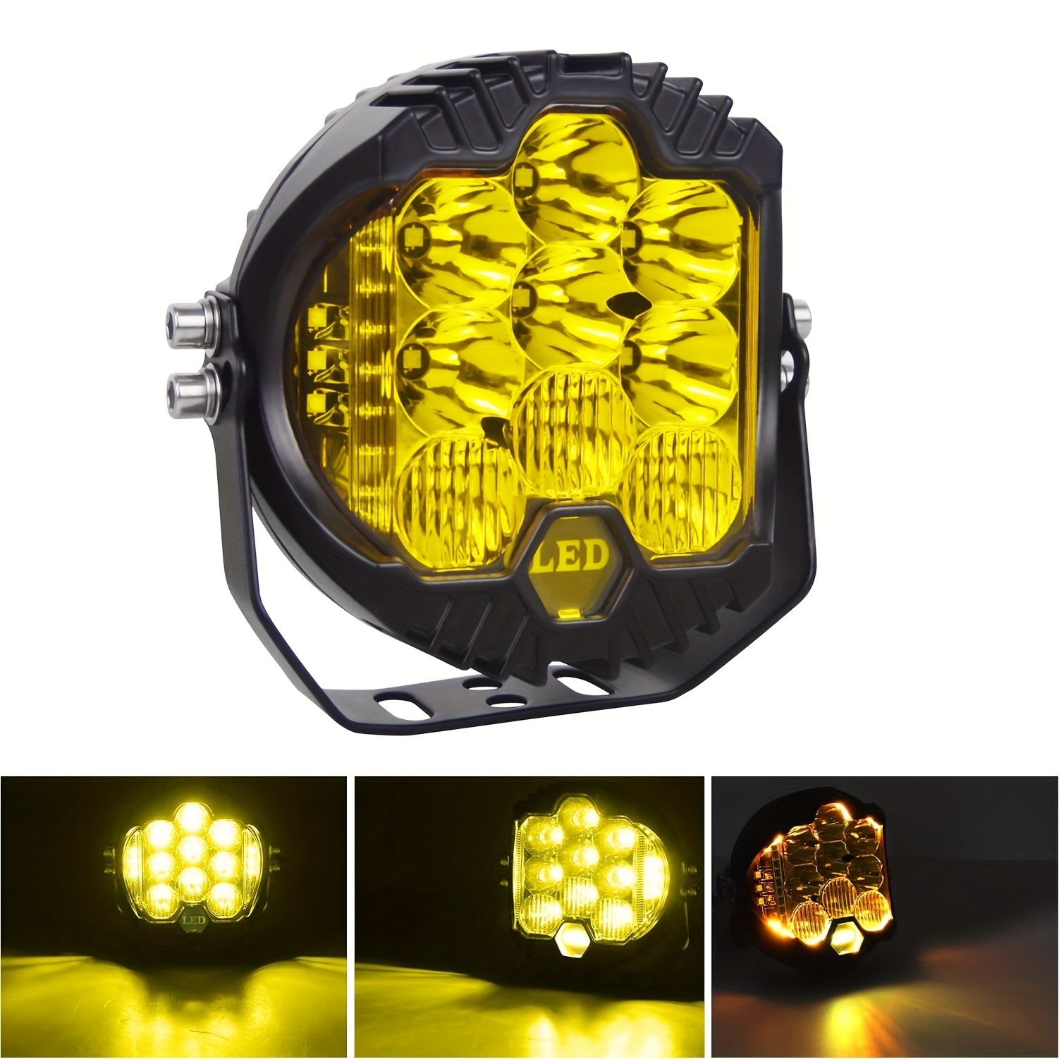 Slim Inch Led Light Bar Off Road White Yellow Spot Flood - Temu