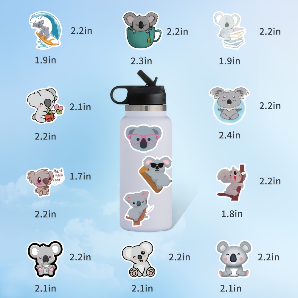 50pcs Waterproof Cute Koala Bears Stickers Bulk Water - Temu