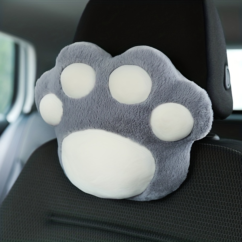 Adorable Cat Car Neck Pillow Cartoon Cat Head Car Headrest - Temu