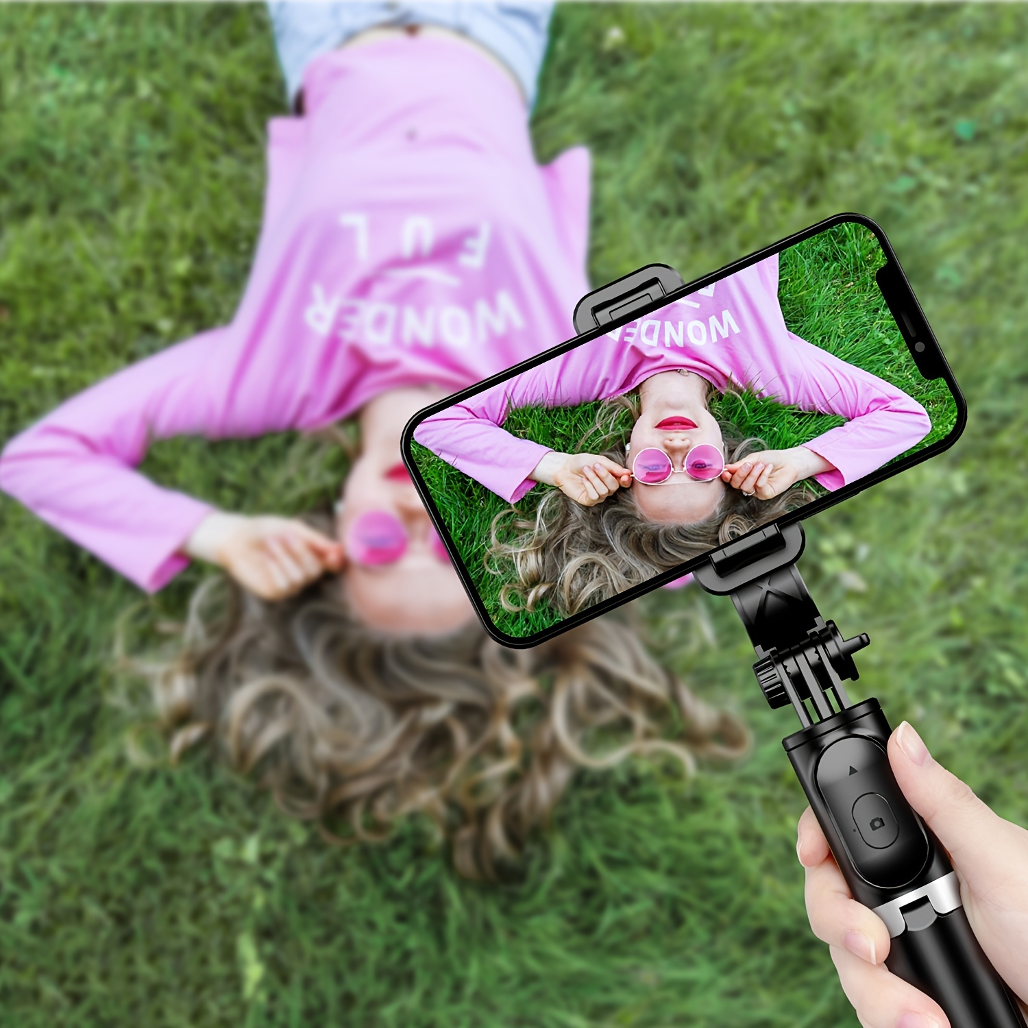  Trípode de teléfono selfie Stick de 27.5 pulgadas extensible selfie  Stick trípode con control remoto inalámbrico compatible con iPhone  12/12PRO/11/XS/XR/X/8P/7P, Galaxy Note10/S20/S10/S9/Google/Huawei, más :  Celulares y Accesorios