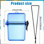 waterproof case id card badge holder with floating sports case locker with hanging ring and rope