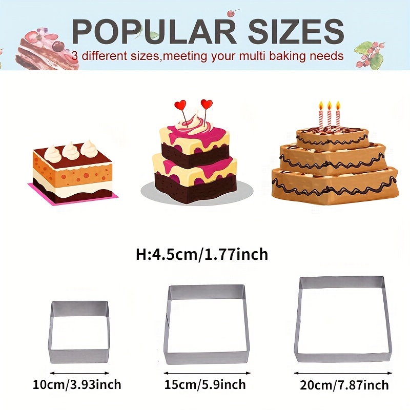 3 Different Shape Cake Mould