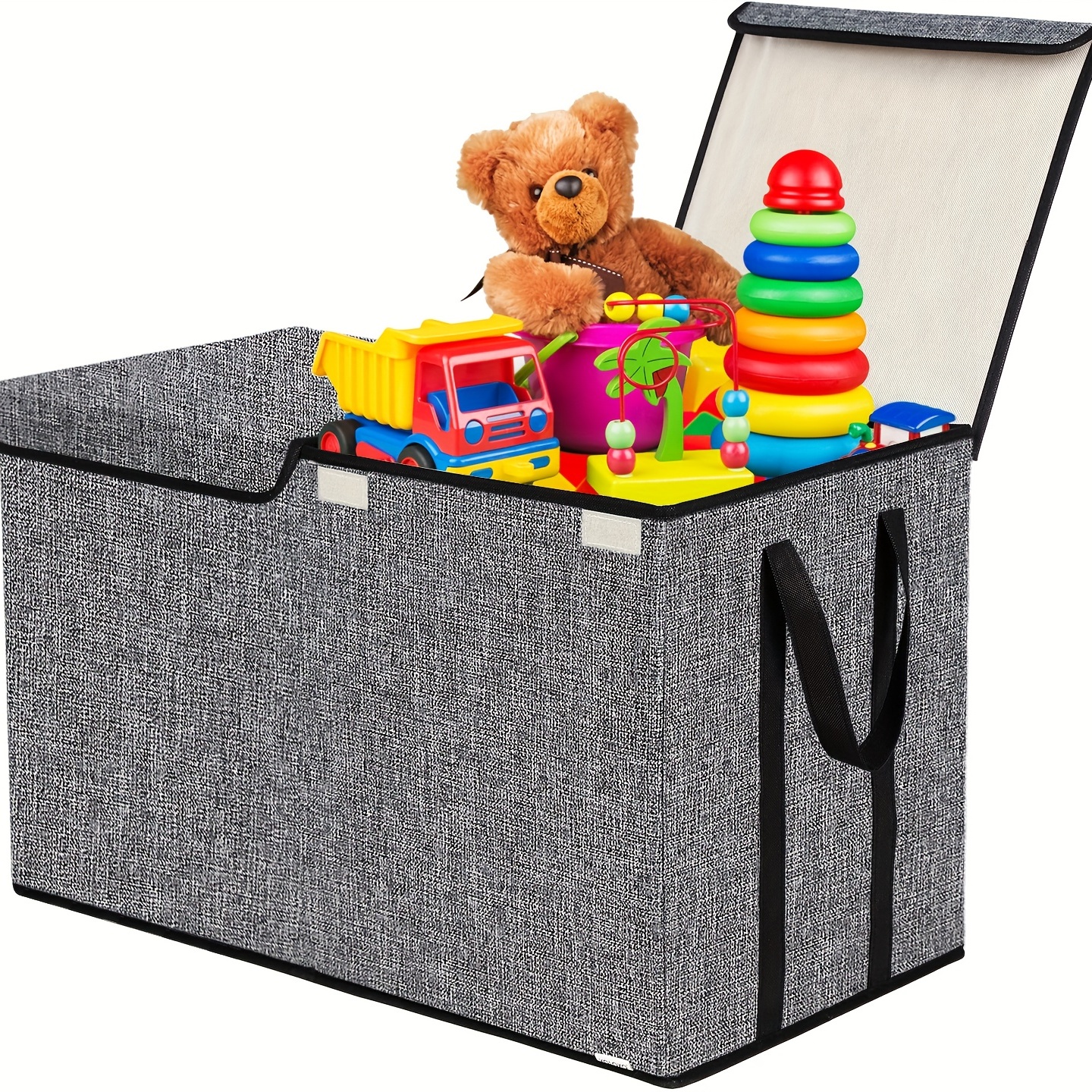 Xianrenge Large-play-mat-with-toy-storage-organizer,quick Collapsible  Storage Basket Bins-durable Oxford,zipper Lid-prize Box,reward Box,treasure  Ches