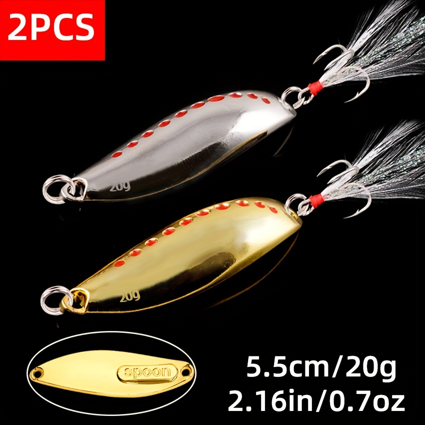 3pcs/lot Fishing Spoon Lures Bait 7.5g 10g 15g 20g Gold/silver
