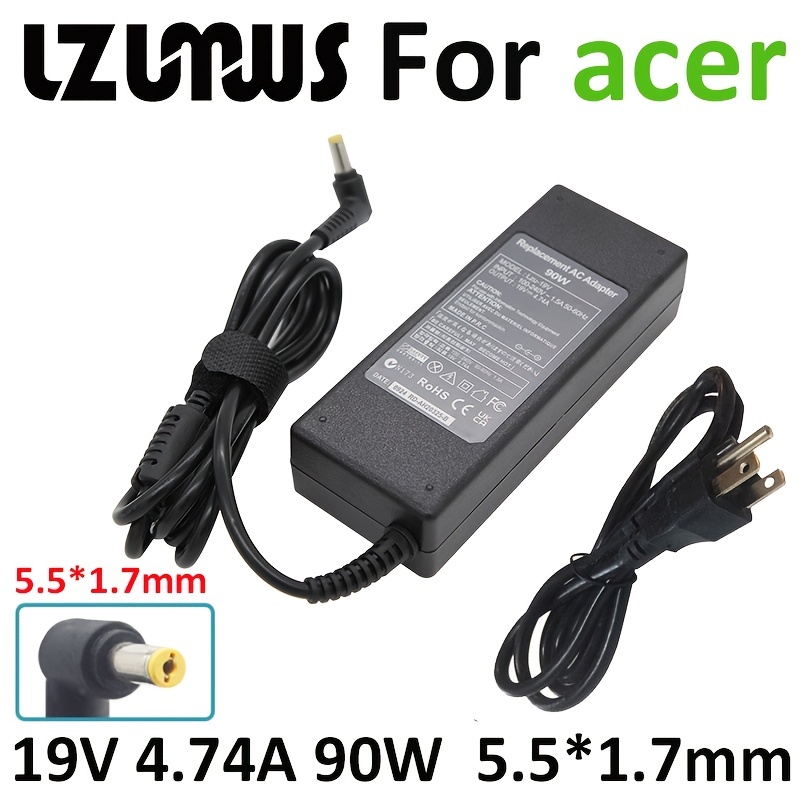 Chargeur d'adaptateur pour ordinateur portable Acer 90W 19V - 4.74A +  cordon