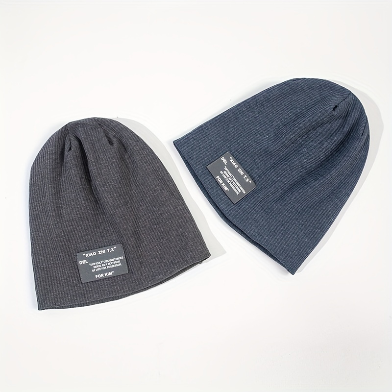 Striped Knit Slouchy Beanies for Women & Men Lightweight Hat