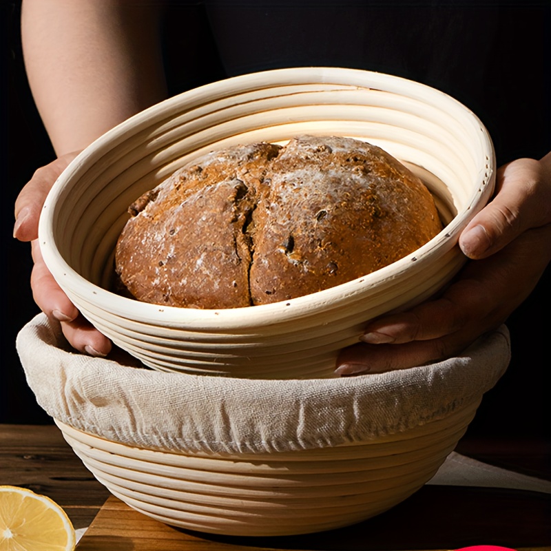 Banneton - Paño redondo a prueba de pan, forro de lino para cesta de pan,  para panadería, hogar, horneado, profesional, herramientas de cocina (6