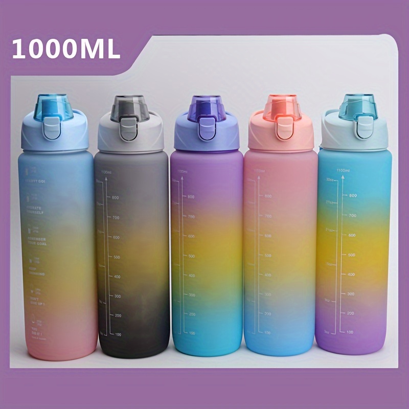 Botella de agua deportiva motivacional, botellas a prueba de fugas al aire  libre para beber, viaje, PC, gimnasio, Fitness, jarras, 900/1000ml -  AliExpress