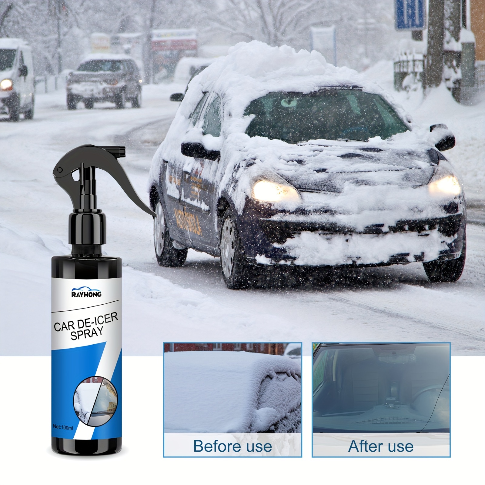Car Snow Removal Spray, Für Auto Windschutzscheibe Fenster, Schnelle  Entfrostung Schneeentfernung Und Eis Schmelzen Spray