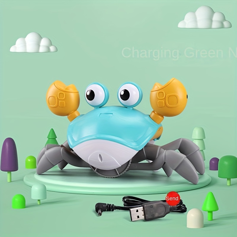 Crawling Crab Design Pet Toys With Music, Interactive Crawling Dog Toy With  Automatically Avoid Obstacles - Temu