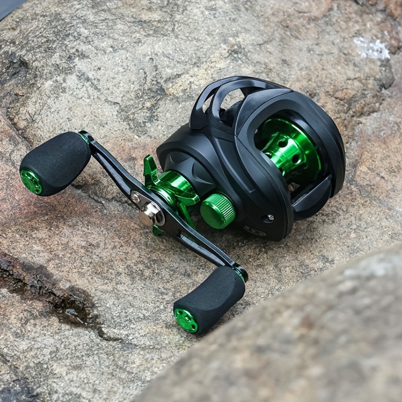 1pc Left/Right Hand Baitcasting Reel, Aluminum Alloy Line Spool, Metal Reel  Handle, 7.2:1 High Speed Gear Ratio, Max Drag 22.05LB