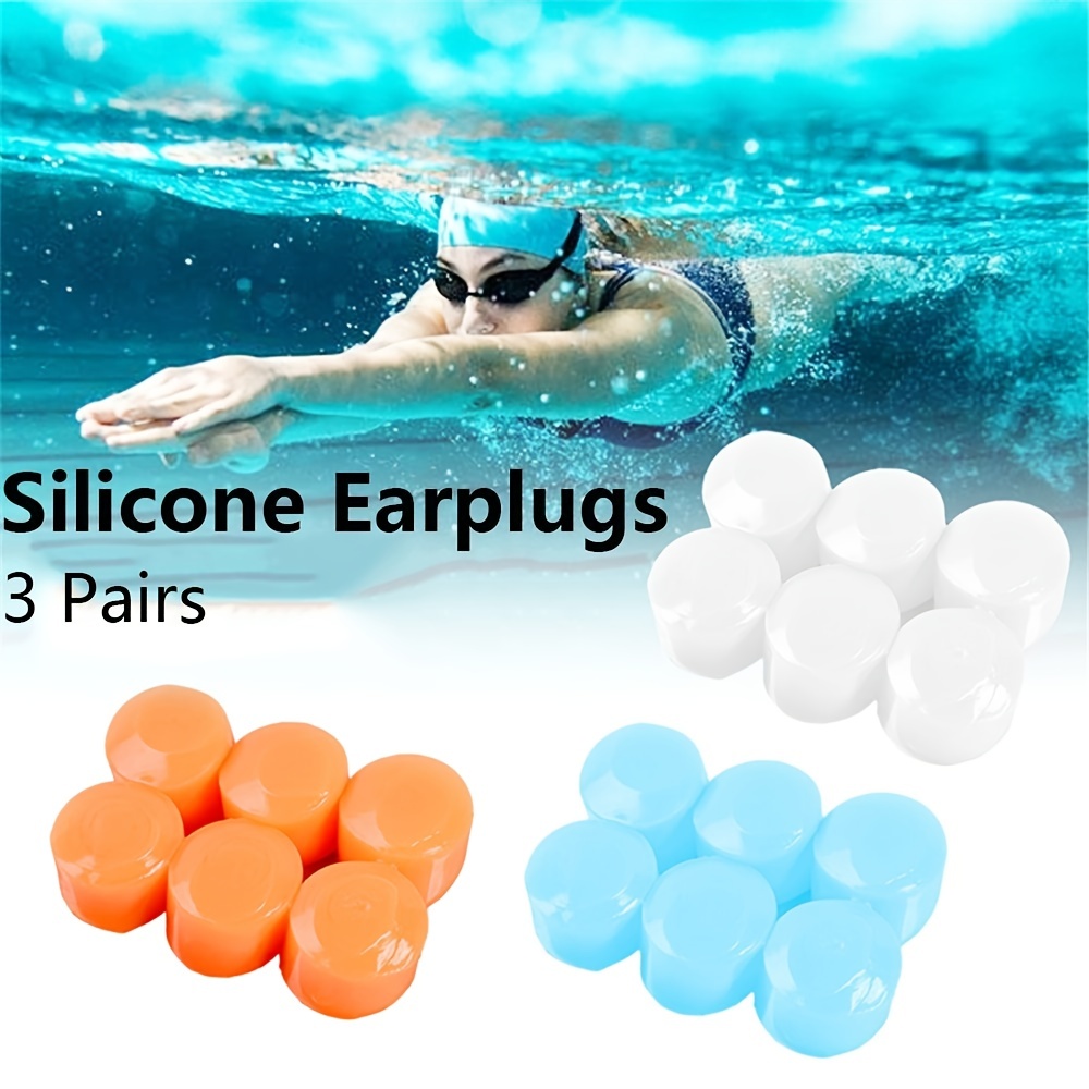 SSKHE Lot de 8 paires de bouchons d'oreilles en silicone doux et  confortables - Réutilisables et compressibles - Anti-bruit - Pour la  natation, le
