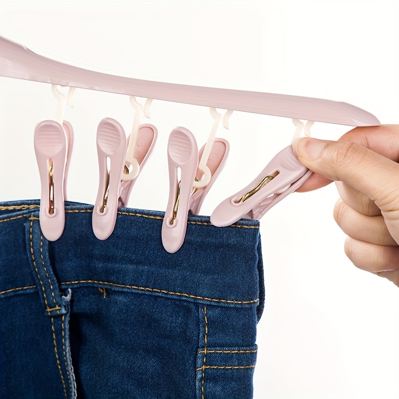 8-Clip Clothes Hanger Space Saving Laundry Drying Rack