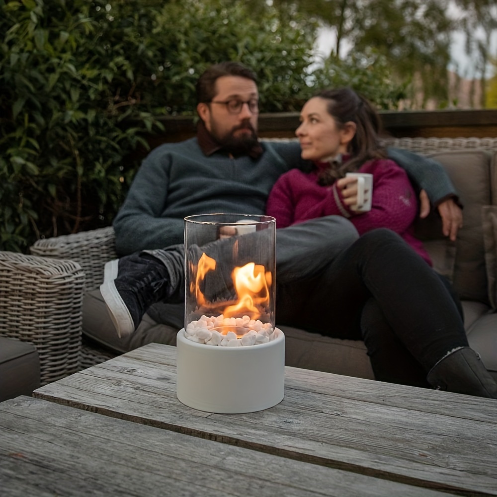 Luz De Chimenea De Alcohol De Escritorio De Vidrio Fuego - Temu Chile