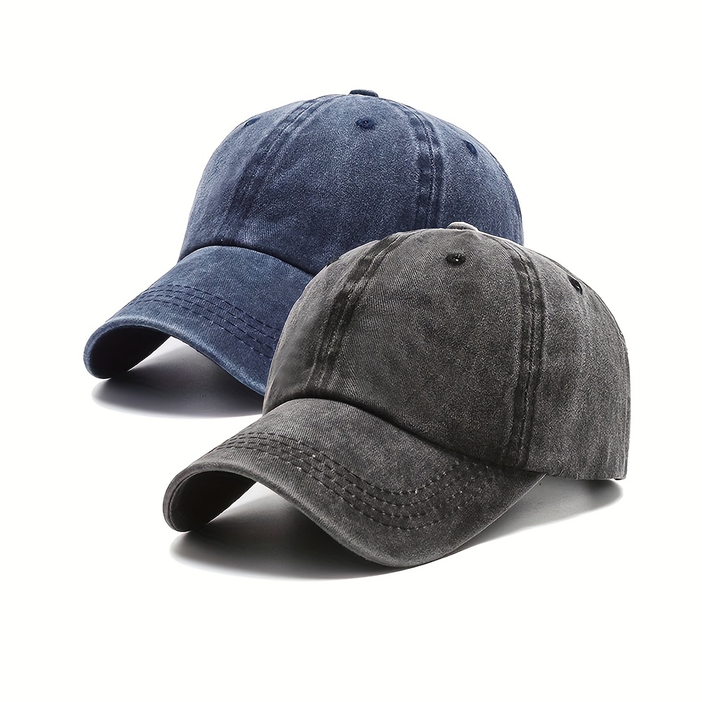 2pcs Baseball For Men Outdoor Hats For Men And Women Vintage Sports Visor  Hats For Teenagers Head Measurement 56 62cm Adjustable, Shop Now For  Limited-time Deals