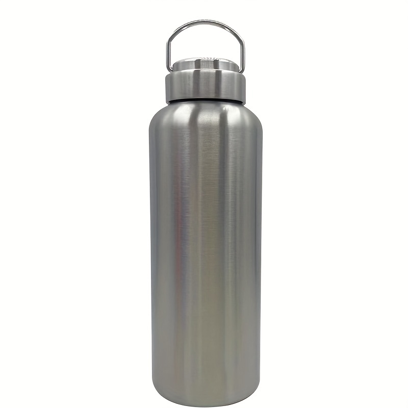 Image of 304 Stainless Steel Water Bottle, Full Steel Single-layer Thickened Sports Water Jug For Men, Large Capacity Portable Outdoor Camping Cup For Men And Women, 51oz