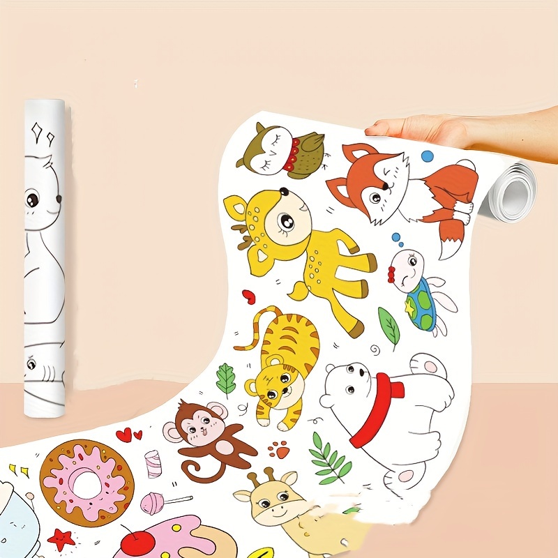 L LIKED Coloring Roll Continuous Self-Sealing Coloring Book Paper