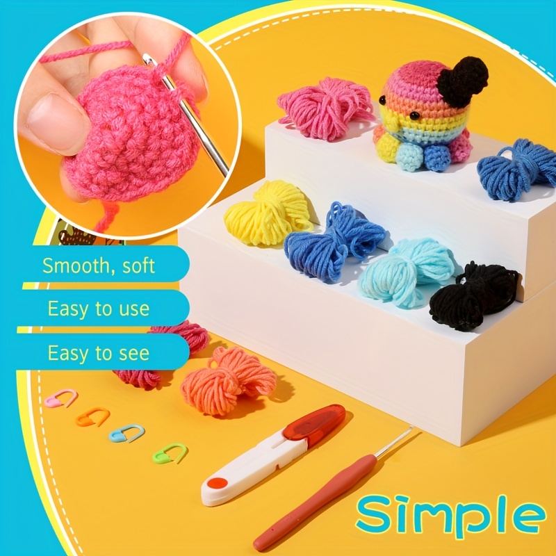 Kit De Crochet Para Principiantes, Accesorios De Color Aleatorio, Kit De  Inicio De Crochet, Kit Completo
