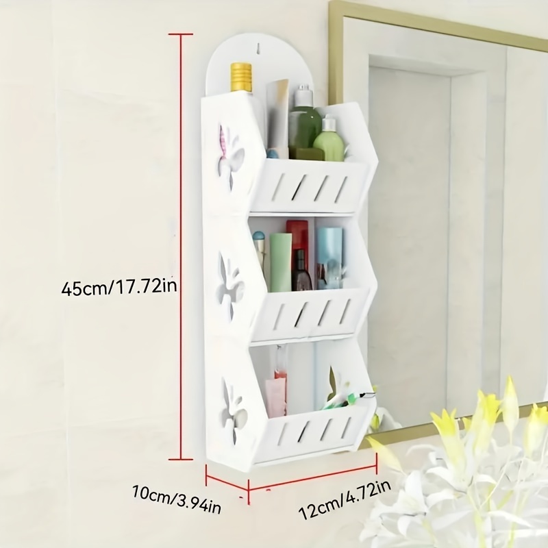 Wall Mounted Bathroom Storage Rack Bathroom Hanging Shelf - Temu Australia