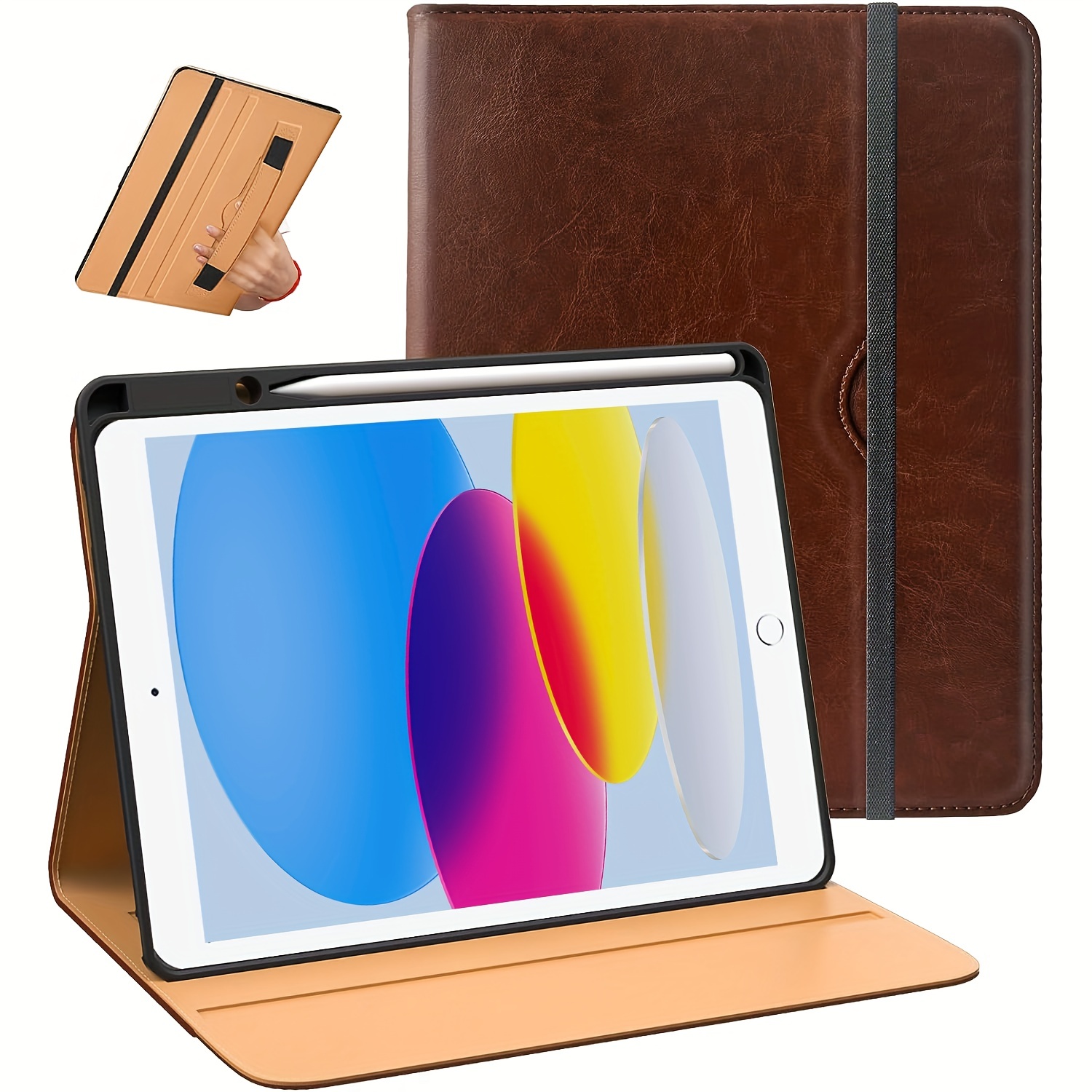 Magnetic Stand Case for iPad 10th Generation 10.9 Inch 2022 - Multiple  Angles Shockproof Rugged Soft TPU Protective Cover with Pencil Holder &  Card Slot, Auto Sleep/Wake Brown 