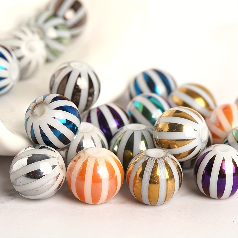 A Pack Ceramic Beads Electroplated Cross Pattern Cute Beads - Temu