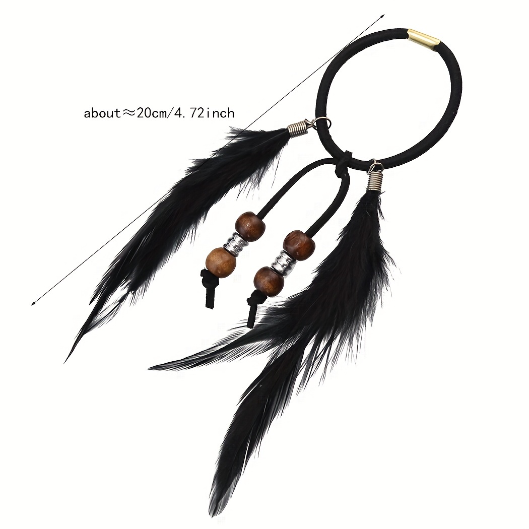 Feather hair outlet rings