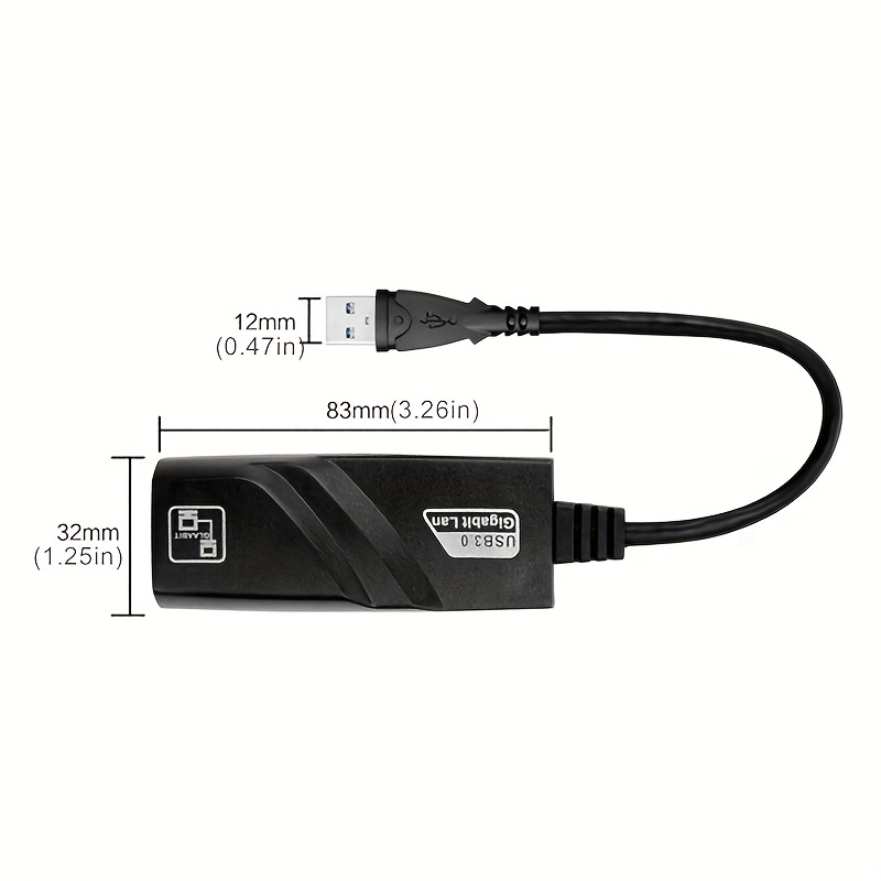 10/100/1000 Mbps Type-C USB 3.0 2.0 To Ethernet RJ45 USB C Lan Gigabit  Network Adapter Converter Compatible For OS WIN