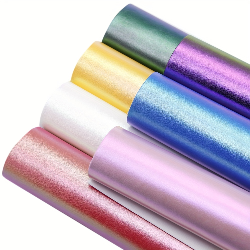 Iridescent Vinyl Fabric Faux Leather Sheets Bag Material PVC