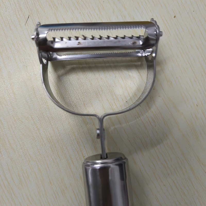 VINTAGE STAINLESS STEEL POTATO PEELER - 6 1/4 LONG - VERY GOOD CONDITION
