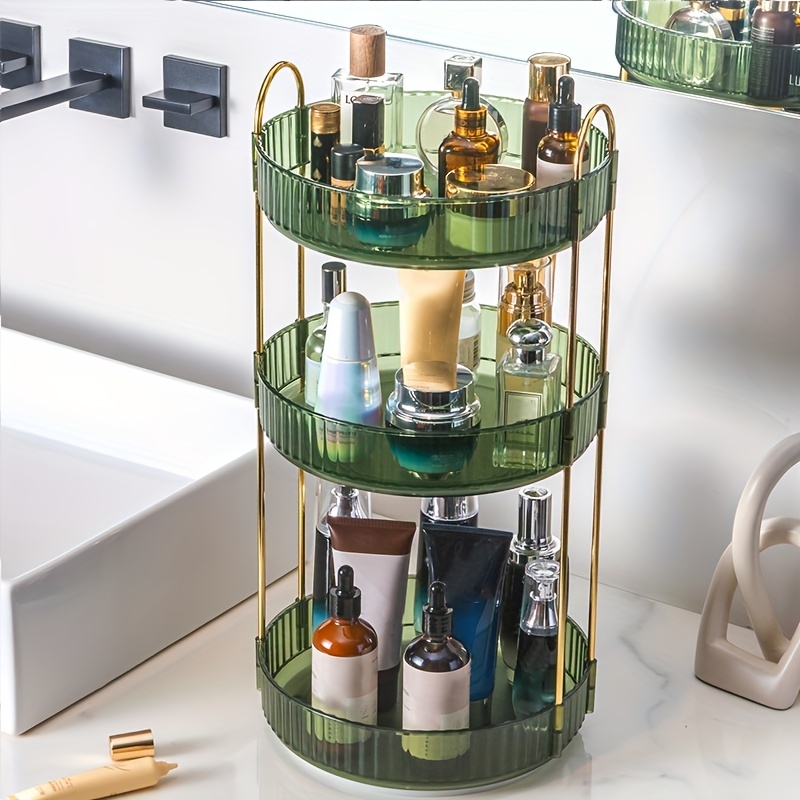 Multi layer Cosmetics Storage Rack 360° Rotating Clear - Temu