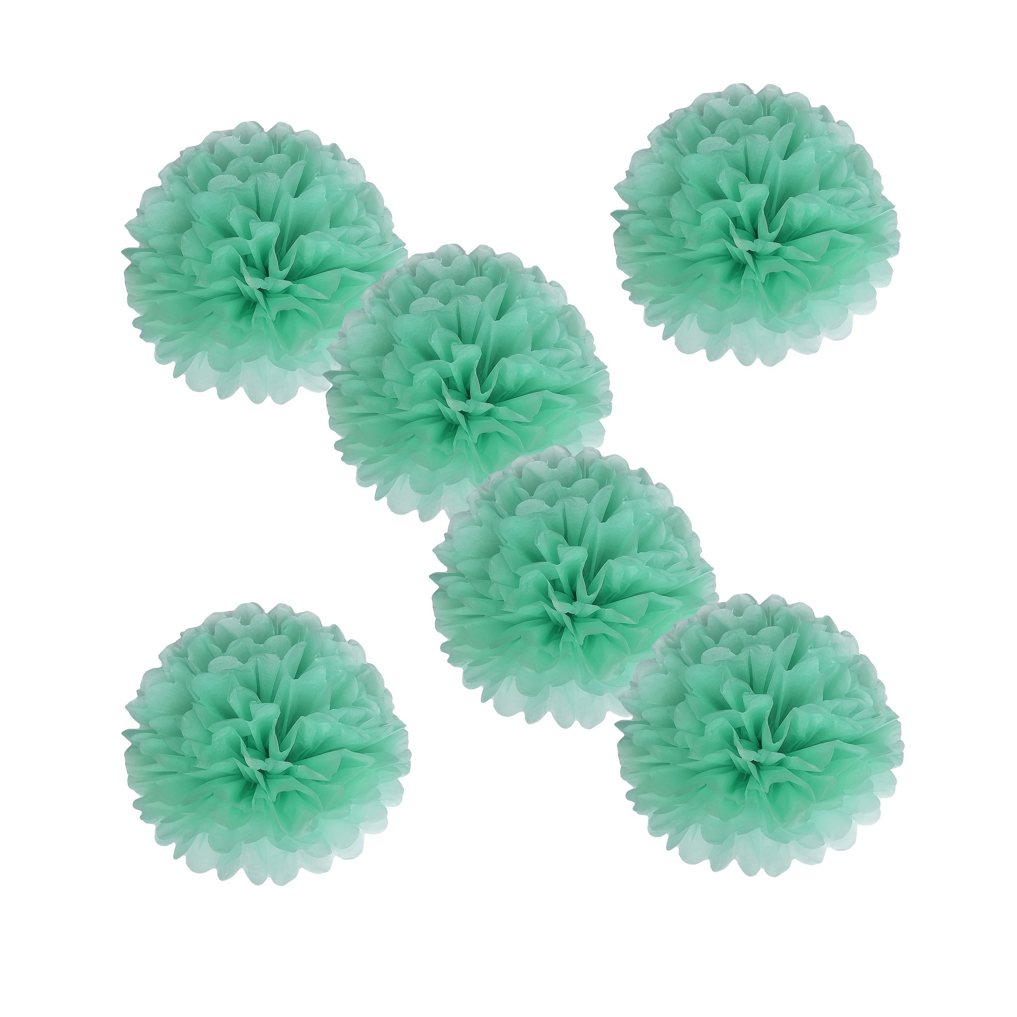 15pcs 25cm(10inch) Teal Green Tissue Paper Pom Poms Wedding Party