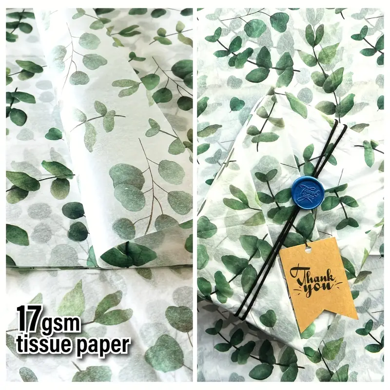 Tissue Paper Gift Bags Spring Scenery Eucalyptus Pattern - Temu