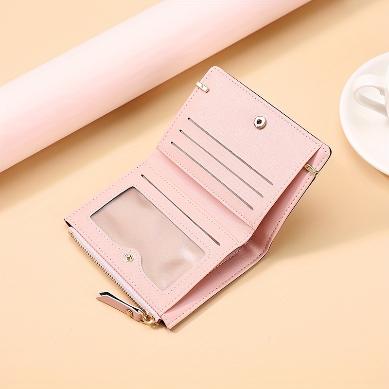 Women's Bifold Removable Card Slot Side Zip Short Wallet, Multi-card Slot  Card Holder, Small Coin Purse - Temu