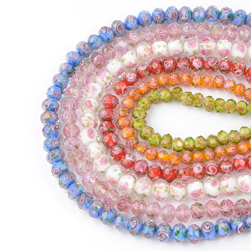 Colorful Flat Leaf Shape Glass Beads Pendants For Diy - Temu