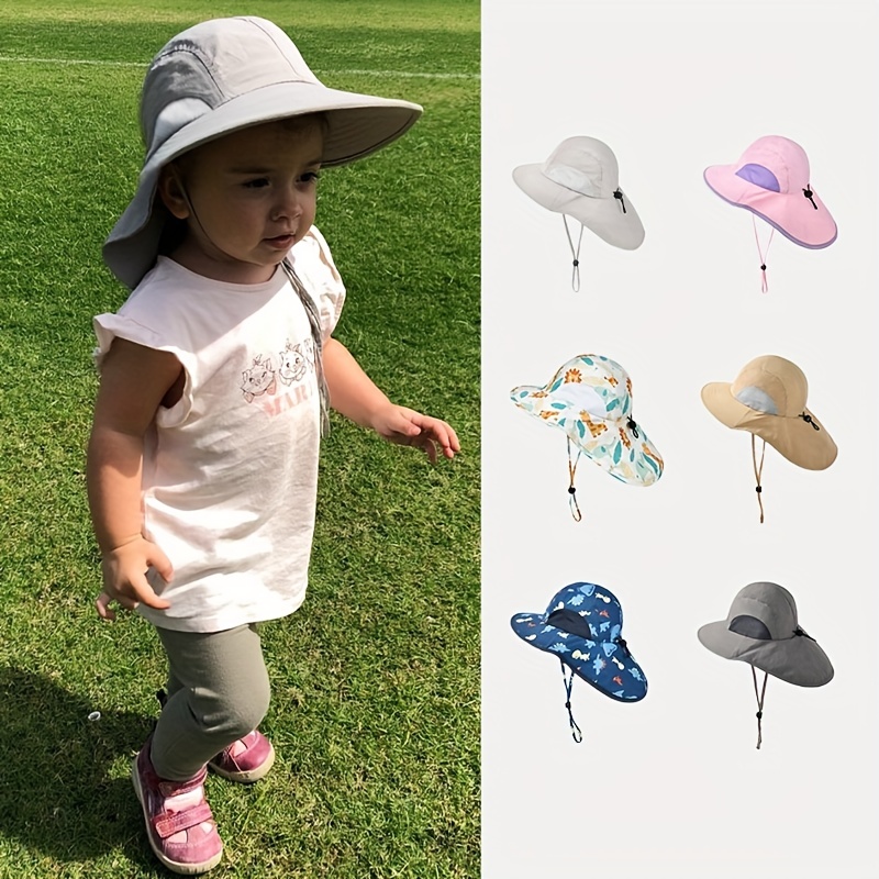 Casual Breathable Wide Brim Sun Hat Kids Fishing Hat Boys - Temu Australia