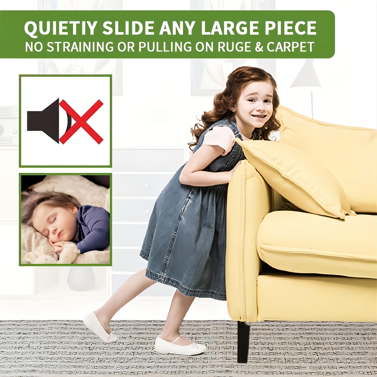 Furniture Sliders Carpet Hardwood Floor Felt Protectors Mat - Temu