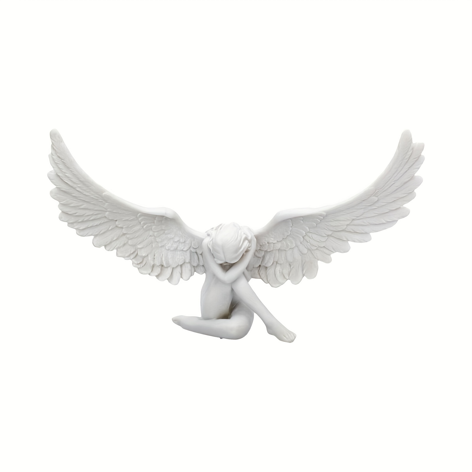 Angelo porta angolo scultura da parete 3D ali a forma di cuore figurine in  resina realistiche decorazione della parete cornice sinistra/destra statua  di angelo - AliExpress