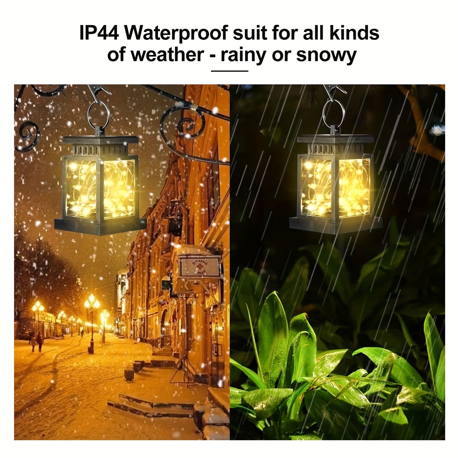 Hanging Clip Solar Powered LED Light Bulbs Warm Outdoor Garden Camping Lamp
