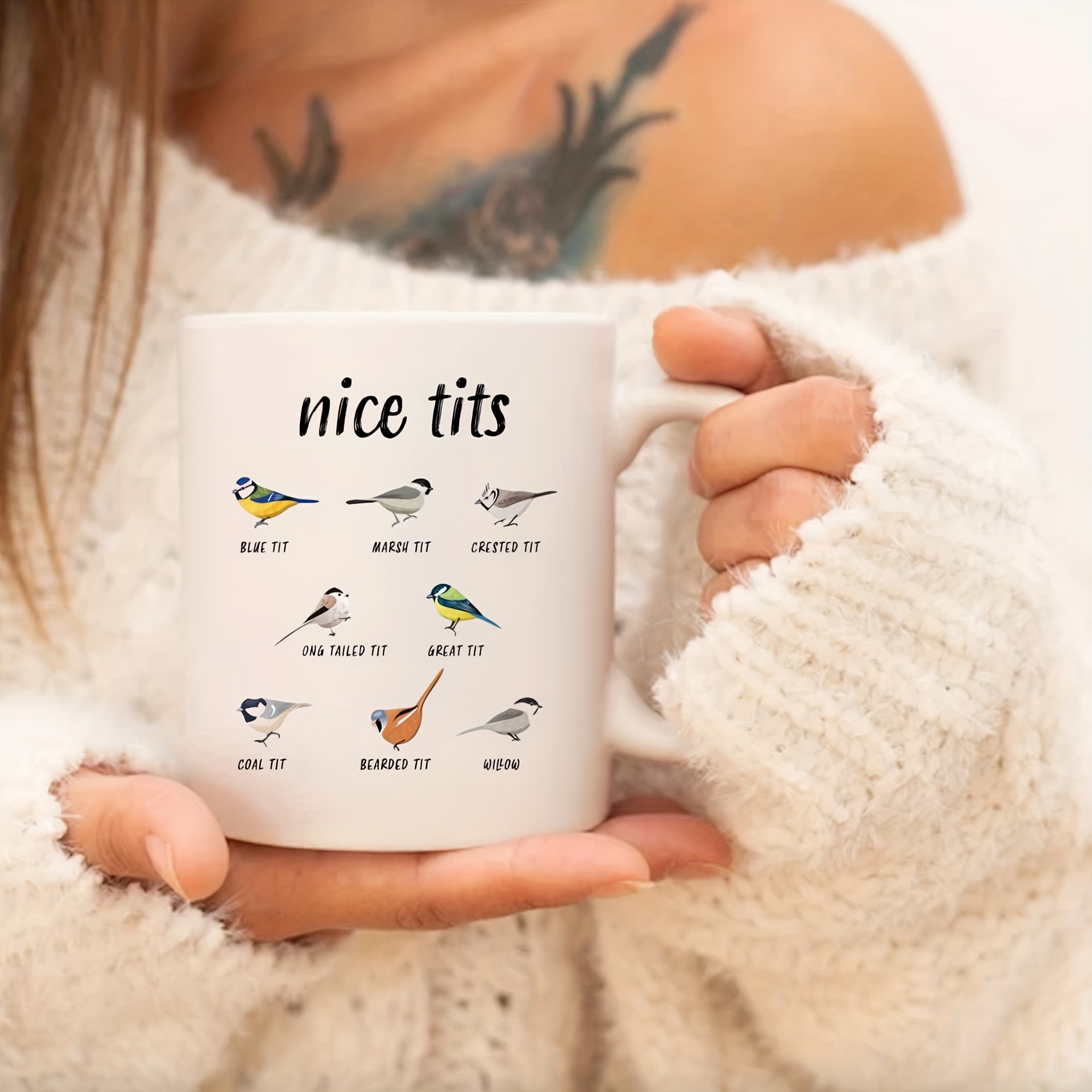 Ceramic Cup Nice Tits Funny Bird Coffee Mug Gift Bird Lovers - Temu