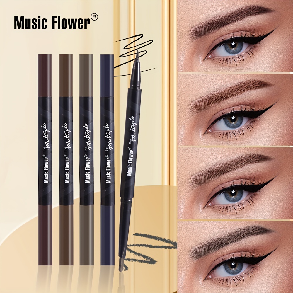 Music Flower 3 In 1 Eyeliner Gel & Eyebrow Cream Waterproof Smooth