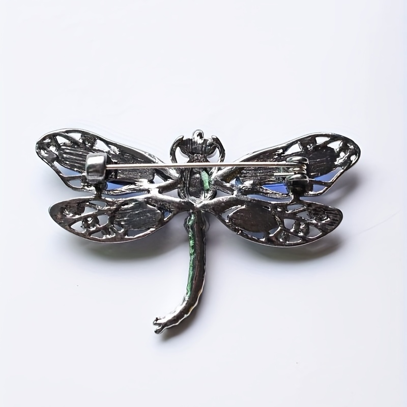sparkling crystal dragonfly brooch versatile scarf buckle and cute pin details 6