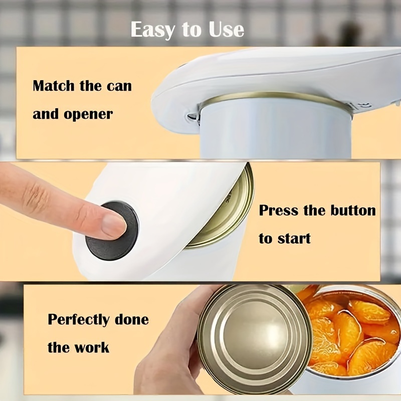 One touch Electric Can Opener Safe Smooth And Effortless - Temu