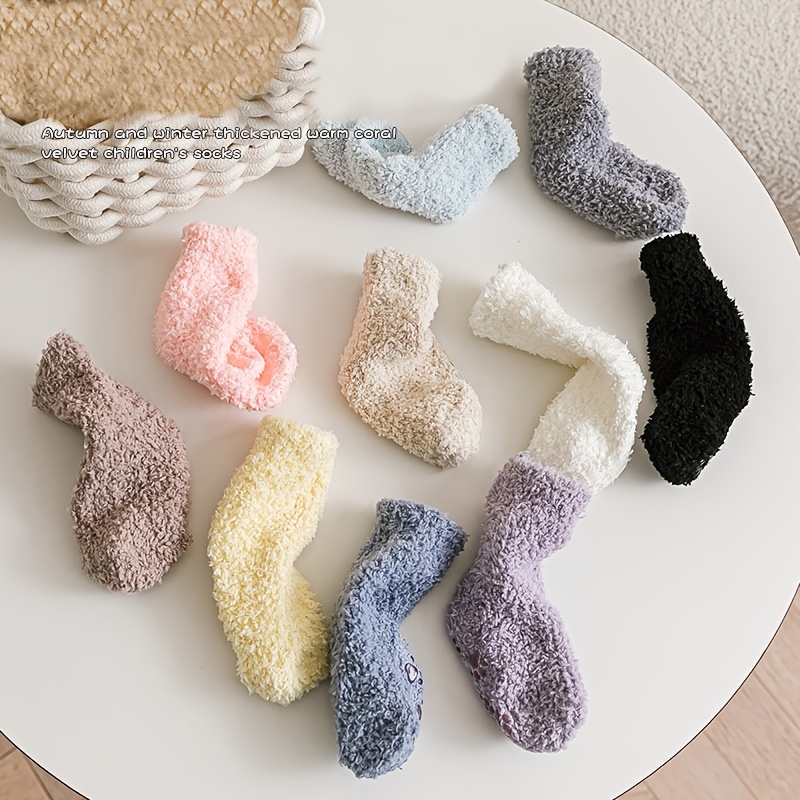 Comprar Calcetines antideslizantes de lana Coral para bebé