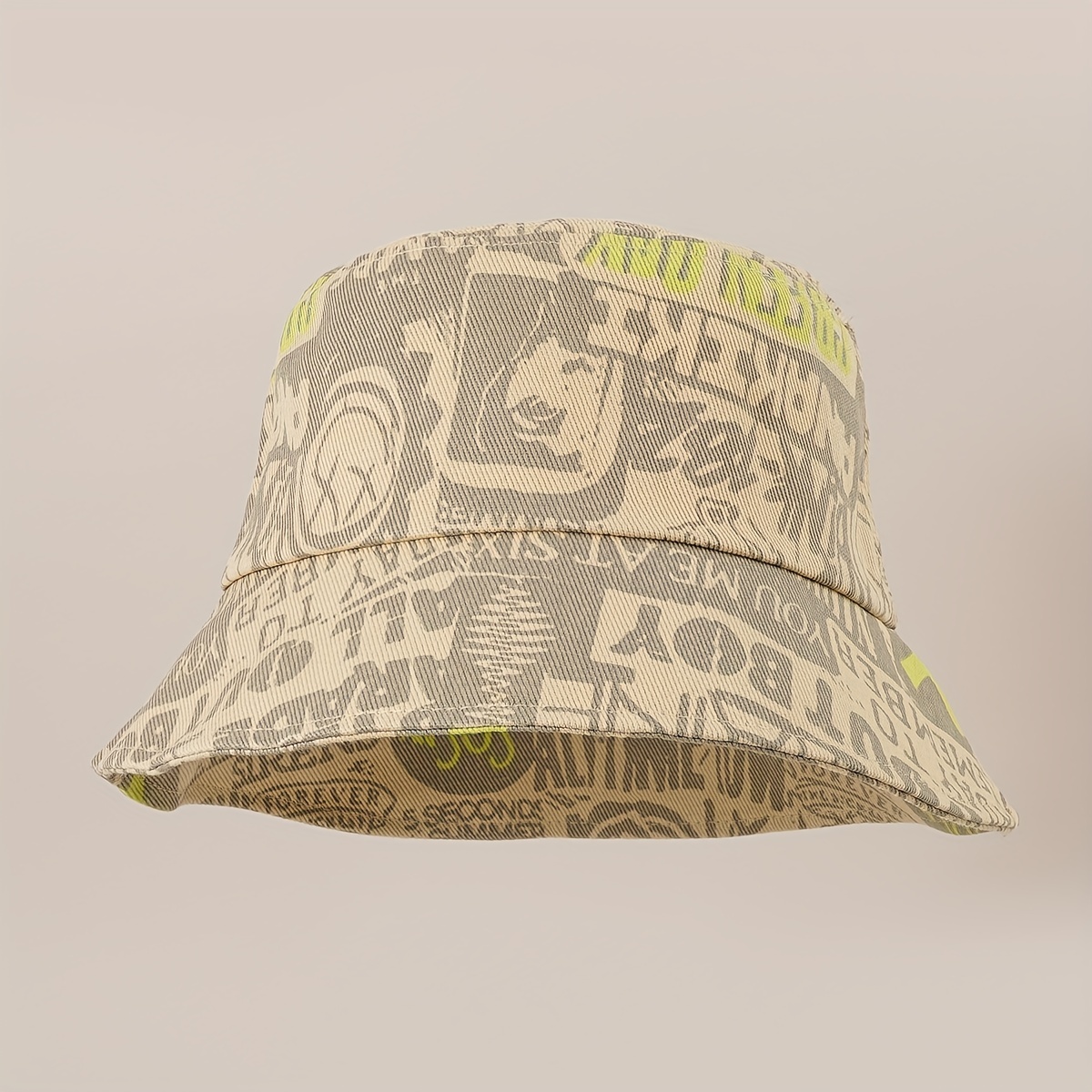 Street Cartoon Big Brim Bucket Hat Basin Hat Face Cover Sun Hat