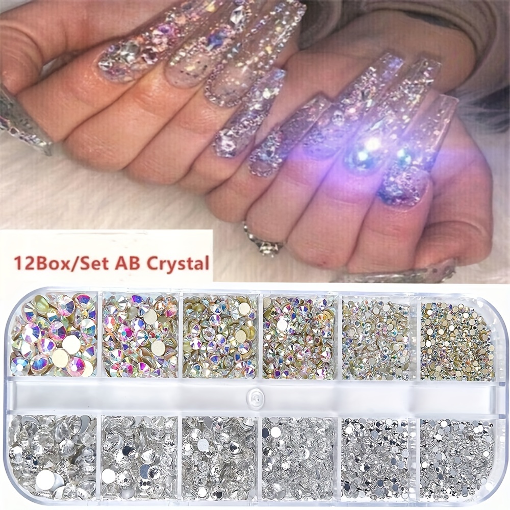 Manicure Decorations Nail Gems Nail diamonds Crystal Charms Alloy  Rhinestones, गारमेंट स्टॉक लॉट - Rajeshwar Impex, Mumbai