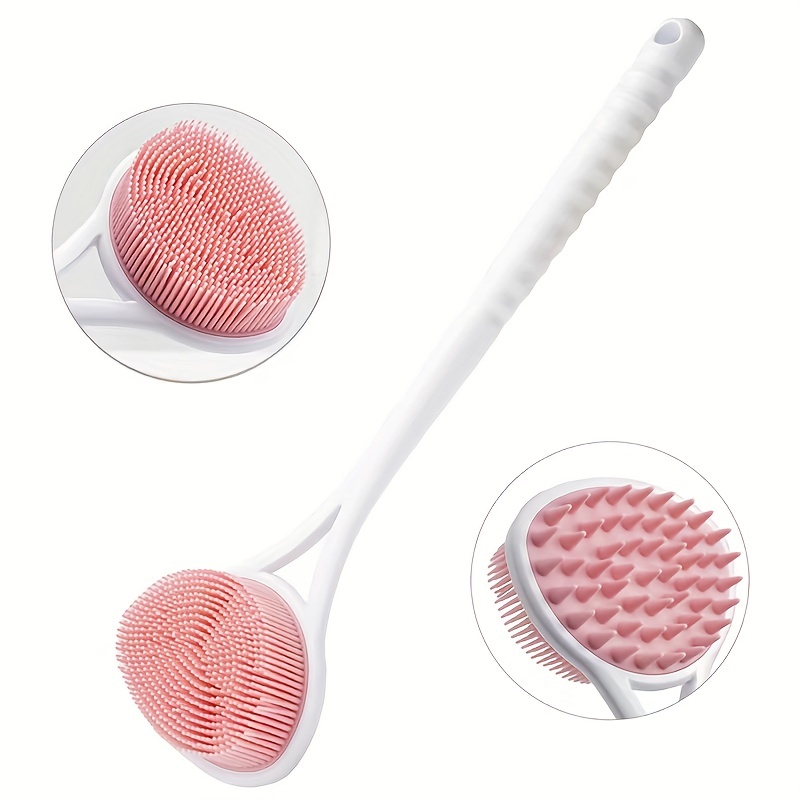 Shower Brush Silicone Bath Body Brush Back Scrubber For - Temu