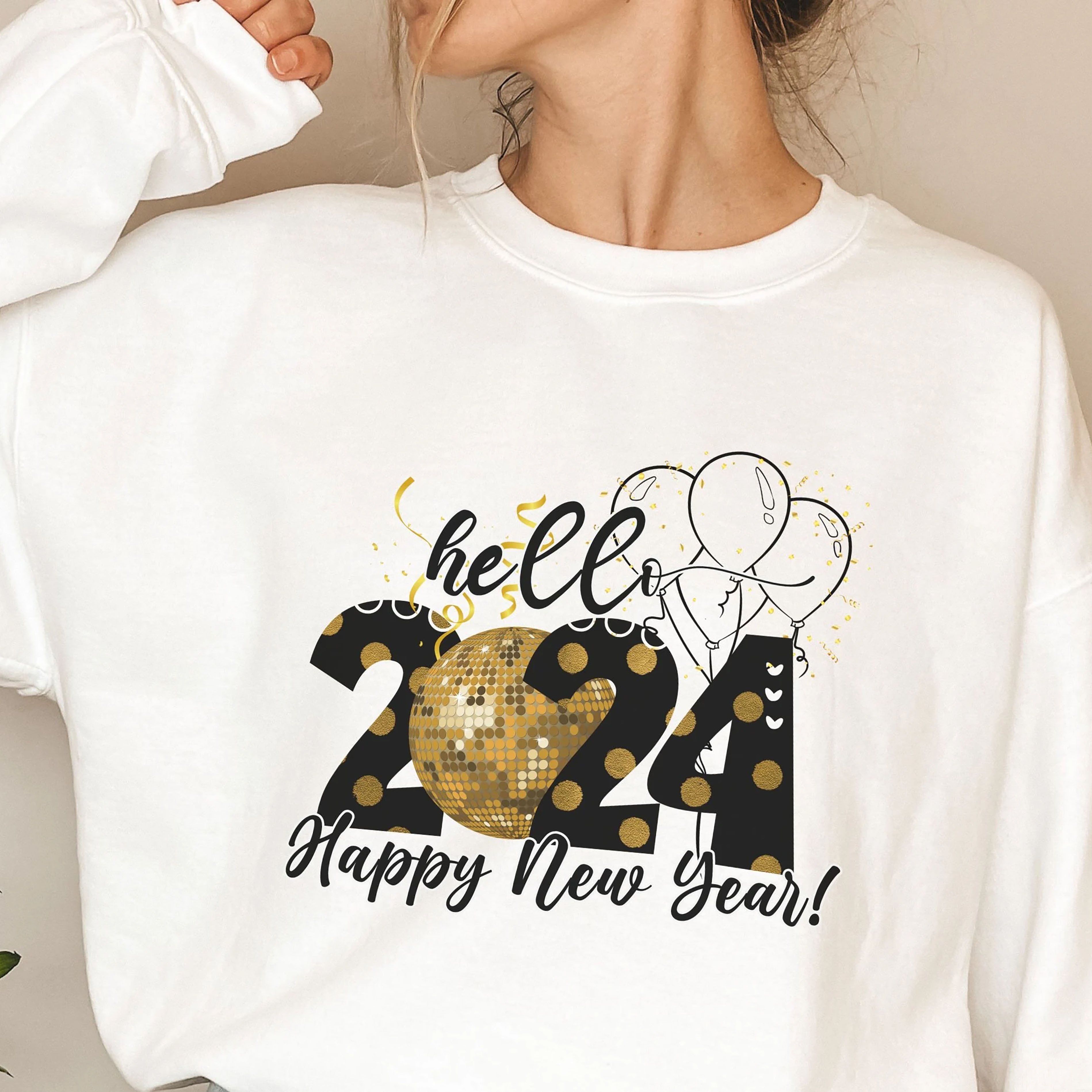 Hello 2024 Retro New Year Iron Heat Transfers Vinyl T Shirts - Temu