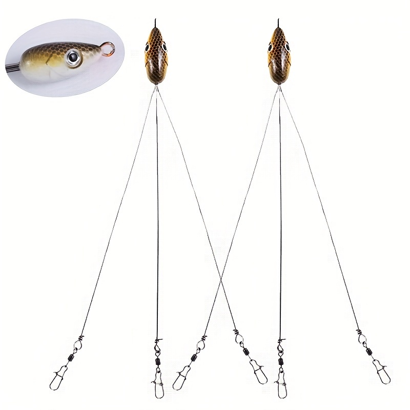 Umbrella Fishing Lure Rig, 3 Arms Rig With Swivel And Snap, 3D Simulation  Fish Eyes Rig
